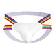 Men's rainbow U convex double thong tight personalized butt lifting thong pure cotton butt exposed underwear large size RH505