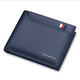 Williampolo Paul Wallet Herren Kuhläden Männer Brieftasche Kurzer Führerschein Brieftasche Wallet Wallet Vatertag Geschenke für Papa Blau
