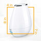 BEURER 2-in-1 essential oil aromatherapy humidifier, ultrasonic cool mist, night mode, 2L water tank, suitable for bedroom, white