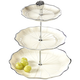 Haofanjie Dessert Rack Multi-layer Fruit Plate Rack European-style Fruit Plate Cupcakes Three-tier Dessert Tray Rack Pastry Tea Break Display Lotus Style丨Three Tiers Phnom Penh*Milk White