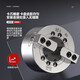 Huili's custom-made standard all-steel body two-claw mid-air solid CNC hydraulic chuck 5 6 8 10 12 inches 4-inch mid-solid two-jaw without flange
