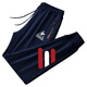 Le coq sportif French big cock casual sports pants for men in spring, autumn and winter new fashion versatile running leggings long pants light gray plus velvet leggings red and black three bars 2XL recommended 160-180Jin Jin equals 0.5 kg