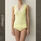Zimmerli bottoming women's sexy V-neck comfortable knitted sleeveless vest 260-3057 imported from Switzerland lemon yellow_684 S
