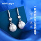 Mini&yaya pearl earrings for women, long s925 silver earrings, earrings, birthday and Valentine's Day gifts for girlfriend and wife, imported zircon* pearl earrings