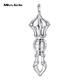 Miss JuJu pt950 platinum pendant, domineering vajra men's platinum pendant, can be separated into two ways to wear, personalized pendant, weighs 12-13g + comes with black leather rope