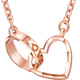 Saturday blessing 18K gold necklace female love interlocking necklace birthday gift KI064668 42+3cm