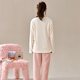 Nanjiren Pijamas para Mujer Otoño E Invierno para Mujer Además Jersey De Franela De Terciopelo Informal Se Puede Usar Fuera De La Ropa del Hogar Traje Mi L