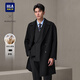 Heilan House (HLA) coat men's light business classic flat lapel pure wool coat men winter black 08 M 170/88A recommended 125~136Jin Jin equals 0.5 kg