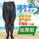 Waist-length waders, thickened half-body waterproof raincoat, rain pants with rain boots, men's one-piece full-body water shoes, ultra-light (waist-length), 65 silk black, size 42