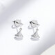Liuguifu Jewelry Platinum Earrings Women's PT950 Earrings Smart Skirt Sparkling Earrings Birthday Gift 1.60g