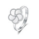 Jincaifu PT950 fashionable flower imitation diamond platinum ring live and versatile platinum ring for women platinum fashion flower ring about 4.1g