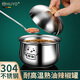 HUYO304 stainless steel chili oil tank kitchen high temperature resistant oil spicy storage container large diameter seasoning jar with lid chili oil special tank 250ml