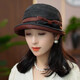Small round top hat Xiangyun gauze heavyweight mulberry silk old material turtle pattern red cloud gauze sun protection can be worn in all seasons black