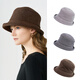 Maria Gucci (MARJA KURKI) hat women's autumn and winter warm hat fashion dome curled fisherman hat solid color versatile casual hat iron gray