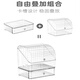 Buxinju Transparent Acrylic Cosmetics Storage Box Dust-proof Covered Desktop Dressing Table Skin Care Product Storage Rack Divider Box/Transparent Silver Can be stacked with drawers