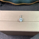 Nanzhi simple small exquisite natural aquamarine pendant 925 silver gold plated six claw pendant one carat aquamarine 6*6MM
