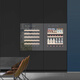 Gironde handleless electric door fully embedded red wine cabinet constant temperature wine cabinet tea beverage cabinet air-cooled household seamless wall-embedded installation frequency conversion + large screen model-700 high ice bar 100L