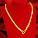 Huangben's high-quality snake bone necklace for men, fashionable men's personality, copper alloy factory direct sales simulation chain that will not fade for a long time, Vietnamese sand gold, high-quality snake bone necklace (popular), 60 cm long, 5 mm wide, about 40 grams