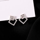 Yinao (yinao) 925 sterling silver earrings for women autumn and winter 2025 new fashion earrings light luxury earrings niche design high-end earrings geometric square nails