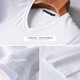 Aowan pure cotton long-sleeved T-shirt men's v-neck Korean style solid color inner fit slim stretch men's white autumn coat bottoming shirt white XL