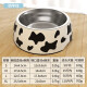 Baochangpai Dog Bowl Dog Bowl Anti-Tip Stainless Steel Cat Bowl Food Bowl Feeding and Drinking Pet Dog Food Cat Food Special Rice Bowl Double-layer Cow Pattern - Returnable if tipped