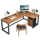 Premium Elements Solid Wood Computer Desk Desktop Home Corner Desk Bedroom Corner Corner Simple Office Writing Study Table Standard Edition 120*55*75 Side Length 80 Thickness 5cm Solid Wood