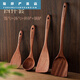 Ebony curved handle wooden spatula, non-stick special cooking spatula that does not damage the pot, extended food grade paint-free wooden spatula, ebony curved handle spatula + rice spoon