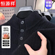 Hengyuanxiang light luxury high-end pure woolen sweater for men in winter thickened and warm half-high collar knitted retro button sweater for dad, camel 66854 165/80A 115Jin Jin equal to less than 0.5 kg