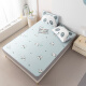 I love the ice silk mat three-piece set, foldable cartoon soft mat set with pillowcases, air-conditioned room mat, tumbling mat and fitted sheet - Class A washable 1.8m bed/180*200cm [including 2* pillowcases]