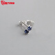Guanpu Pavilion Fat Donglai quality tanzanite earrings natural 3mm sapphire London blue topaz mini silver gift for girlfriend's birthday Tanzanite blue 3mm | silver pair