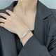 Xiyue Square Diamond Platinum Bracelet PT950 Female Snap Bracelet Female Full Circle Bracelet as Birthday Gift for Girlfriend 10.66g Circle No. 56 Shipped in 1-10 working days