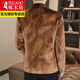 Woodpecker Spring and Autumn New Gold Velvet Suit Men's Casual Korean Slim Casual Uniform Youth Personalized Small Suit Jacket Apricot 3XL 150-165Jin Jin is equal to 0.5 kg