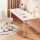 Wooden bottle thickened computer desk bedroom home simple student writing desk study desk rental room office small table thick round table legs 80*40*74cm
