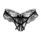 Sexy Pearl Panties Women's Thong Open Crotch Revealing Couples Sexual Supplies Stimulating Lace Perspective Sexy Black