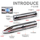 Chezhi remote control high-speed train toy Fuxing EMU alloy model children's high-speed train track toy truck boy [remote control version] Fuxing 4th high-speed train festival-white