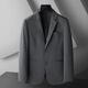 Fat man suit suit for men plus size men's fat man suit plus fat plus size groom wedding dress pinstripe business suit gray 3XL (180-200Jin Jin equals 0.5 kg)