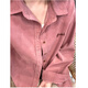 Jeanswest women's solid color shirt 2025 spring new top classic lapel trendy girl's shirt KF pink 8340 160/84A/M