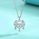 Yuan Shengfu's new PT950 fashionable copper coin lock bag platinum pendant platinum bell lock bag necklace gift 4.56 g