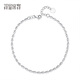Misu platinum bracelet for women, fashionable pt950 platinum double-layer diamond bracelet, sparkling adjustable hand ornaments, Christmas gift, single layer, about 17+2cm long, weighing 4.0-4.2 grams