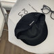 Mu Jinfan Decoration Hat Men's Black Beret Summer Thin Backward Wearing Forward Hat Men's Ins Trendy Retro Duckbill Hat Women Black One Size 58cm