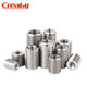 Creaby stainless steel internal and external thread nut conversion nut thread sleeve screw thread sheath slotted M8*1.25*M12*1.5*12L (2 pieces