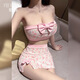 Feimu Bow Decoration Floral Floral Home traje lencería sexy mochila sexy traje de baño de cadera 6227 traje floral sin tirantes lencería sexy lencería sexy lencería sexy goteo de goteo