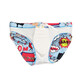 UXH men's youth briefs anime beach can add padded pants to prevent embarrassment boys youth children swimming equipment light blue L