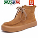 Botas cortas de desierto de alta gama de cartelo British British 2025 Nuevas botas retro martin botas de trabajo de suela gruesa zapatos de moda amarillo-marrón 42
