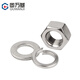 Guwanji 304/316 stainless steel hexagonal nut set flat washer spring washer combination screw cap collection 201 washer national standard 304 material M8 5 sets