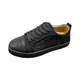 
Feilixidi internet celebrity same style hot diamond casual shoes 2024 lace-up low-top shoes for men versatile fashion red-soled men's shoes 9913 black 38