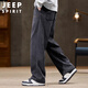 JEEP SPIRIT Jeep casual pants men's corduroy autumn and winter pants men's sports straight loose sanitary trousers