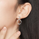 Lukfook Jewelry Platinum 950 Möbius Ring Series Platinum Earrings Earrings as Gifts Priced L19TBPE0008 2.48g (including labor cost 278 yuan) with silicone ear plugs
