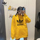 阿迪达斯（adidas）三叶草卫衣男装2025年春季新款加厚保暖运动服外套休闲连帽套头衫 GD9923明黄色内里毛圈  S