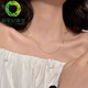 Fat Donglai's same ultra-fine 18k gold necklace, non-fading chain, no pendant, clavicle snake bone neck chain, versatile and extremely fine, extremely fine S chain, silver, in stock
